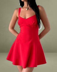 Audra Mini Dress in Red