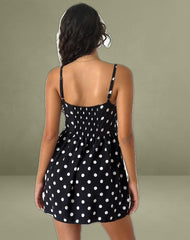 Ramana Mini Dress in 80s Polka Black