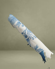 The Blue Sweetheart Neck Shirred Midi Dress