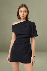 Maria Asymmetric Mini Dress