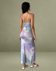 Norila Cami Maxi Dress in Slinky Orchid Petals Lilac