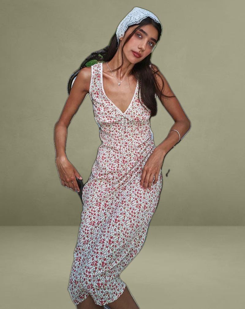 Lavisha Midi Dress in Pretty Ditsy