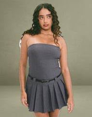 Payoda Bandeau Mini Dress in Dark Grey