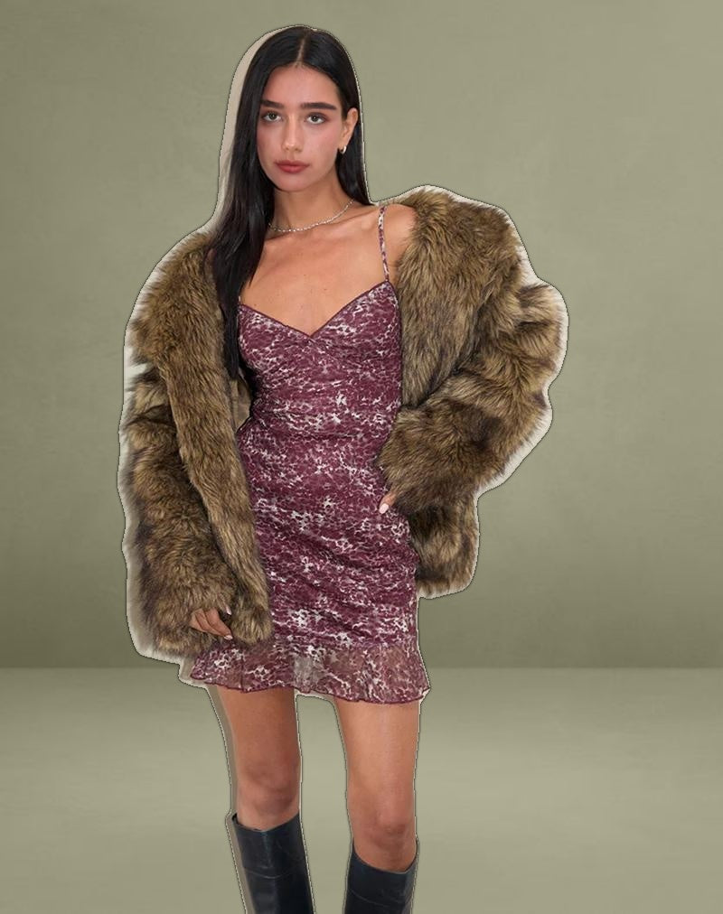 Micaya Mini Dress in Abstract Leo Spot