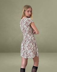 Tipani Mini Dress in Vintage Bloom Ivory
