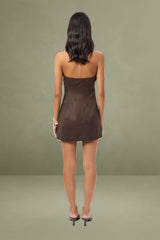 Palm Halter Mini Dress