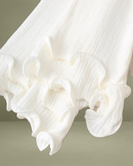 White Bell Sleeve Bodycon Sweater Dress