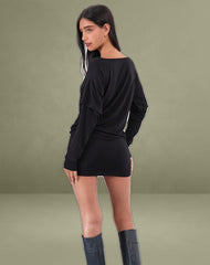 Jionni Sweater Dress in Hotfix Black
