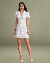 White Floral Chelsea Mini Dress