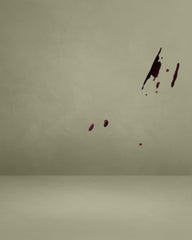 Wine Red Polka Dot Shirred Midi Dress