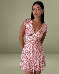 Ginevra Dress in Gardenia Romantic with Lace Trim