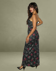 Darsih Maxi Dress in Lace Midnight Bloom